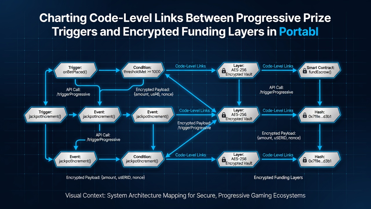 Flowchart illustrating encrypted transaction validation feeding into progressive jackpot trigger code on mobile devices