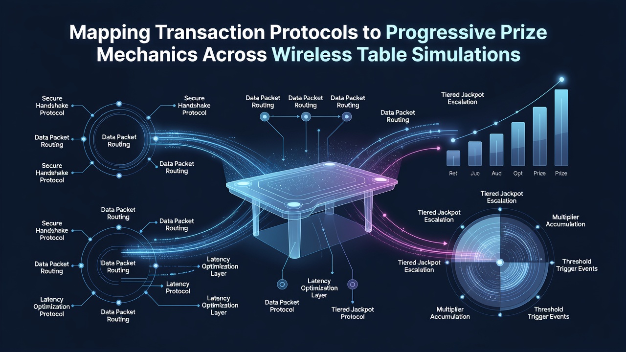 Diagram illustrating data flow between mobile transaction systems and progressive jackpot servers