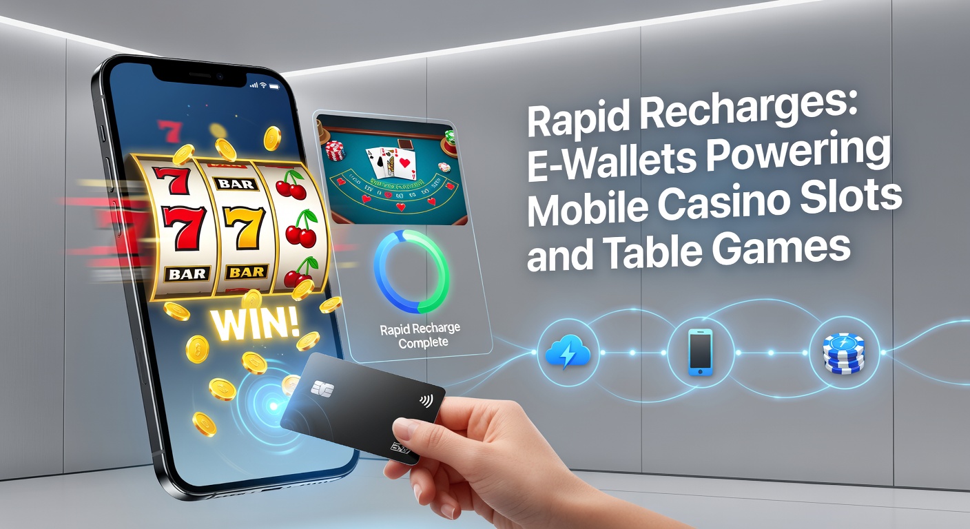 Close-up of e-wallet transaction confirmation on a mobile device, with casino slot reels spinning and table game chips stacked nearby