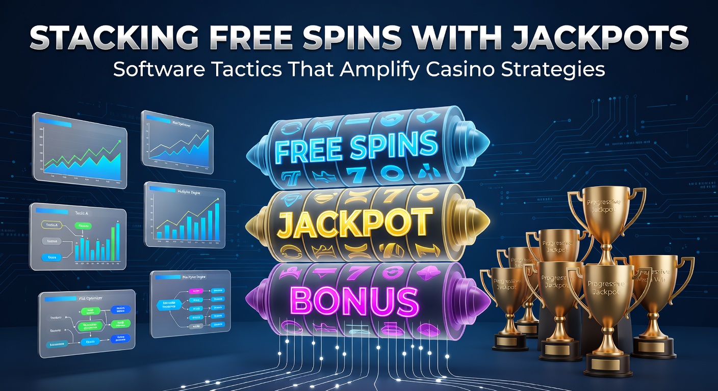 Digital illustration of cascading slot reels merging free spins icons with glowing jackpot symbols, representing amplified casino features